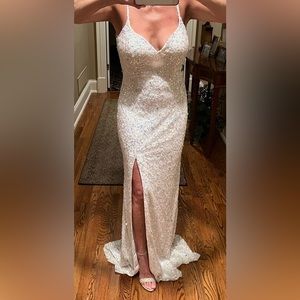 Sherri Hill #54454 Ivory Size 8 Wedding Pageant Dress.  New with tags.